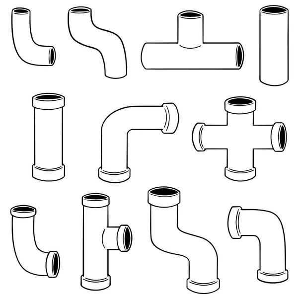 Set vektor dari pipe - Stok Vektor