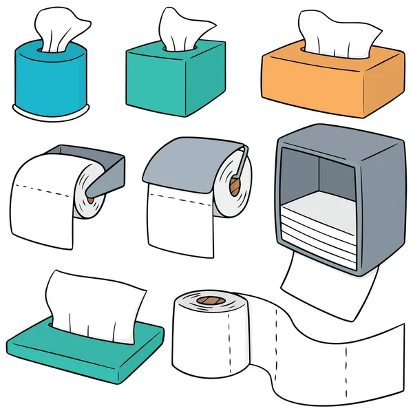 Vector set of tissue paper — Stock Vector