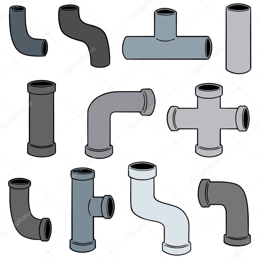 vector set of pipe