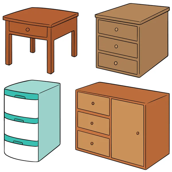 Vector set of drawer — Stock Vector