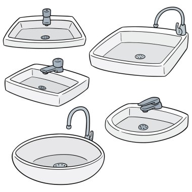 vektör set lavabo
