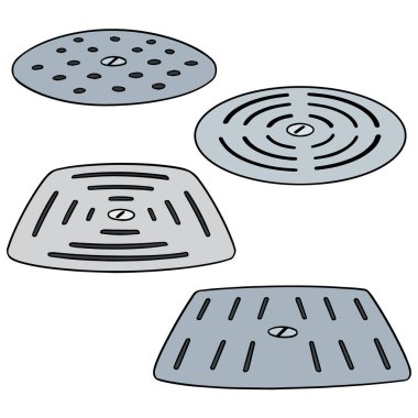 vektör drenaj kapağının ayarla