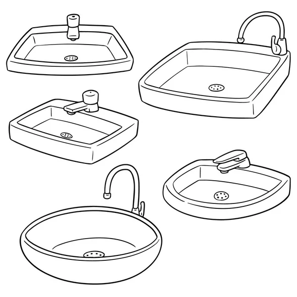 싱크대의 벡터 세트 — 스톡 벡터