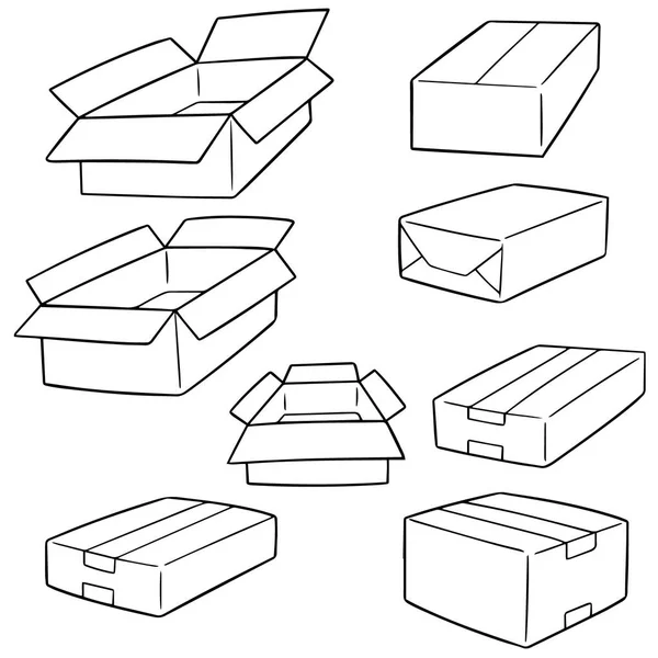 Векторний набір коробки — стоковий вектор