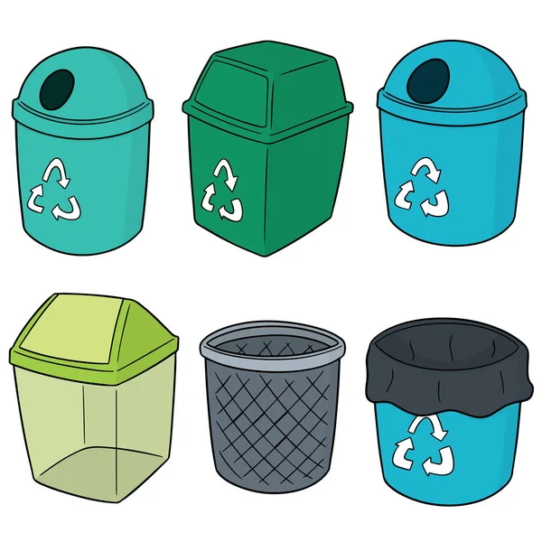Vector set of recycle garbage — Stock Vector