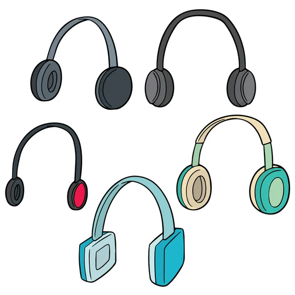 Vector conjunto de auriculares — Vector de stock