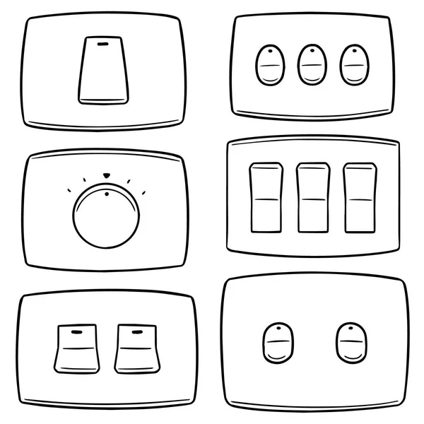 Vektorsatz Des Elektrischen Schalters — Stockvektor