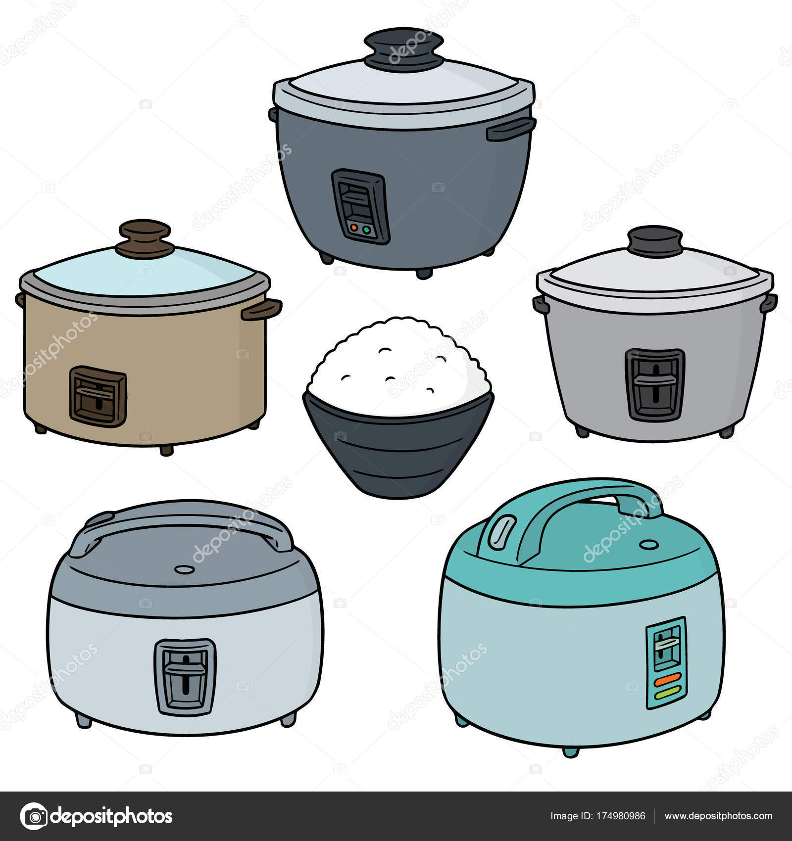 Vector Set Rice Cookers Vector Image By C Ourlifelooklikeballoon Hotmail Com Vector Stock Vector Set Rice Cookers Vector Image By C Ourlifelooklikeballoon Hotmail Com Vector Stock