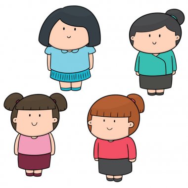 Kız vektör kümesi