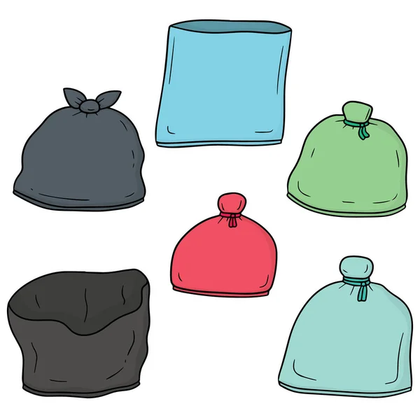 Vector Conjunto Bolsa Basura — Archivo Imágenes Vectoriales