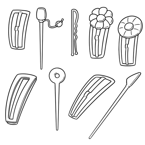 Vector Set Hairpin — Stock Vector