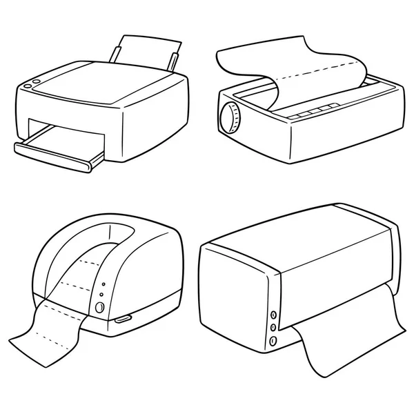 Set Vettoriale Stampanti — Vettoriale Stock