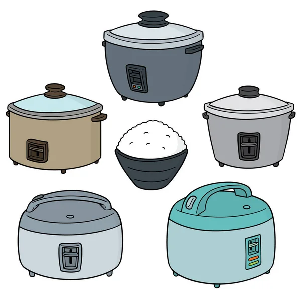 Pirinç Pişiriciler vektör kümesi