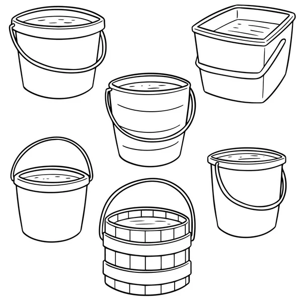 Ensemble Vectoriel Seaux — Image vectorielle