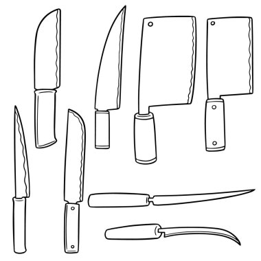 vektör bıçak seti