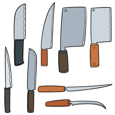 vektör bıçak seti