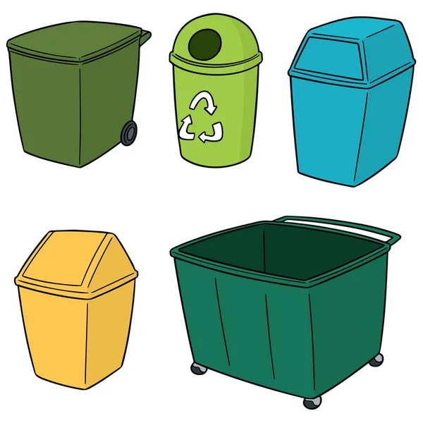 Zestaw Wektorowy Śmieci Przeznaczonych Recyklingu — Wektor stockowy