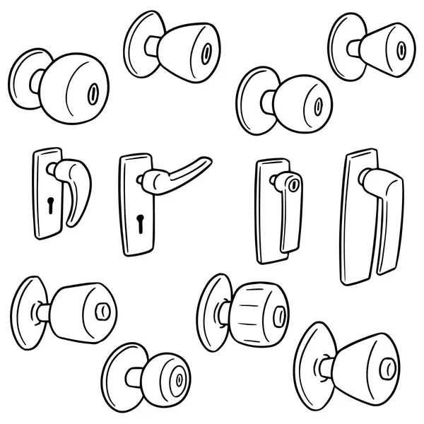 Vector Conjunto Pomos Puerta — Archivo Imágenes Vectoriales