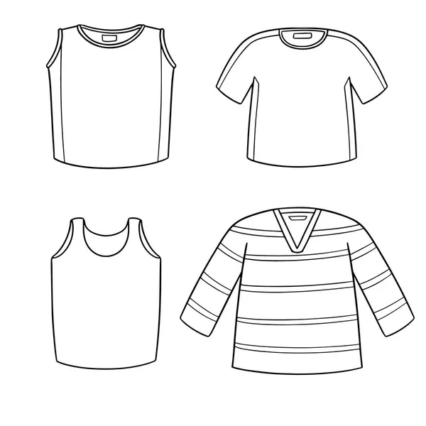 Shirt 和背心的向量集 — 图库矢量图片