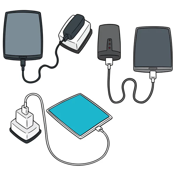 Jeu Vectoriel Charge Smartphone — Image vectorielle