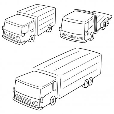 kamyon vektör kümesi