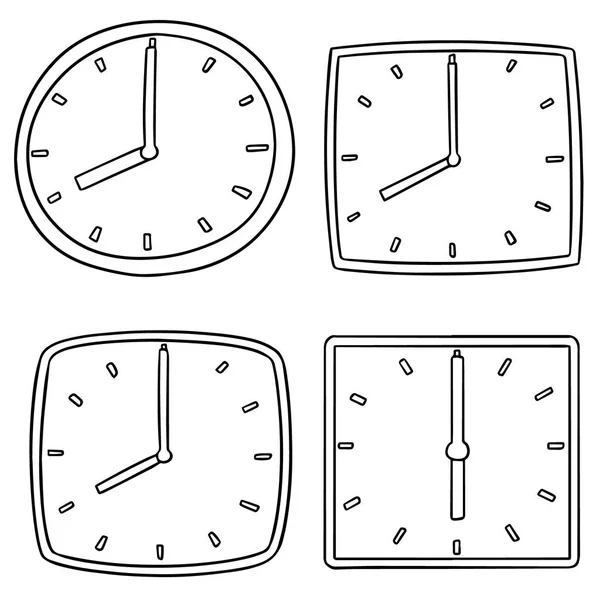 Ensemble Vectoriel Horloge — Image vectorielle