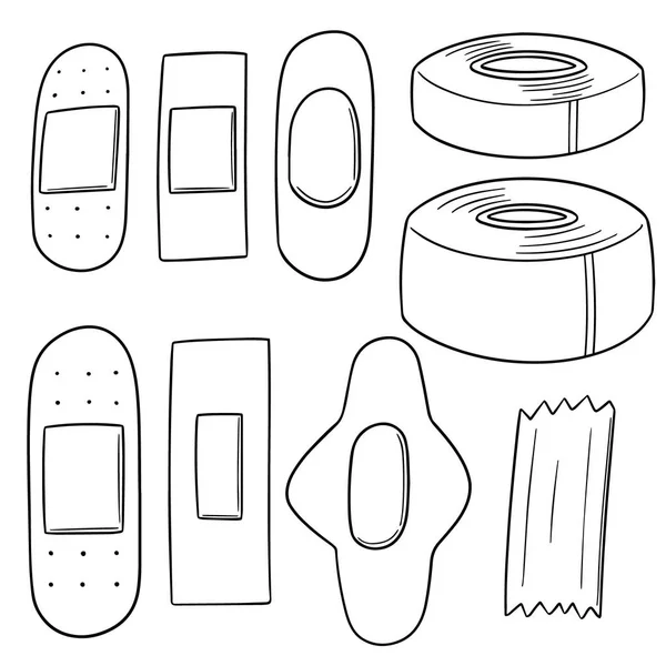 Vektor Set Von Medizinischem Pflaster — Stockvektor