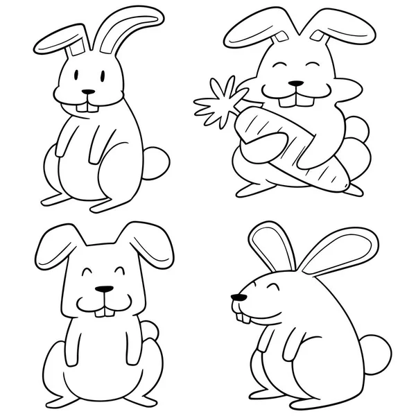 Векторний Набір Кроликів — стоковий вектор