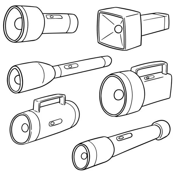 Vector Uppsättning Fackla — Stock vektor
