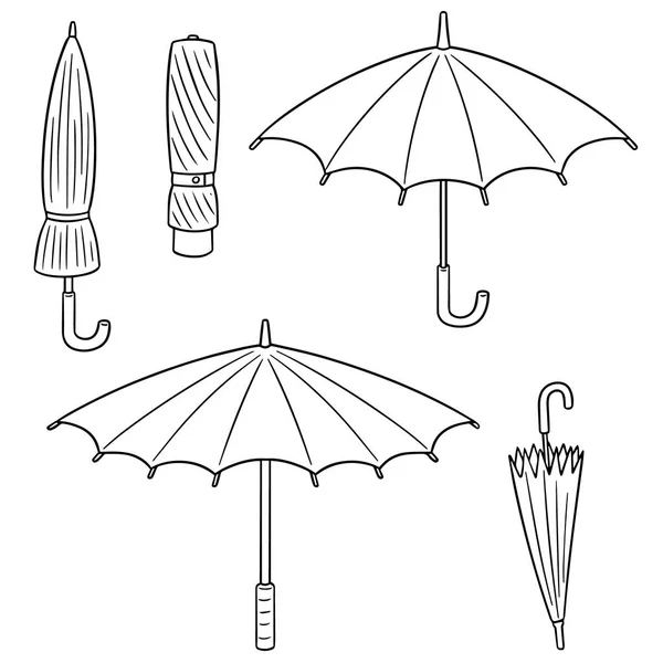 Vector Conjunto Paraguas — Archivo Imágenes Vectoriales