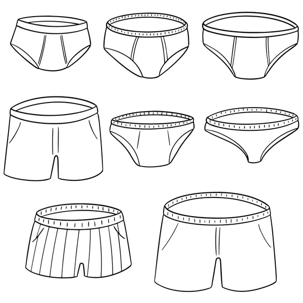 Set Vettore Biancheria Intima — Vettoriale Stock