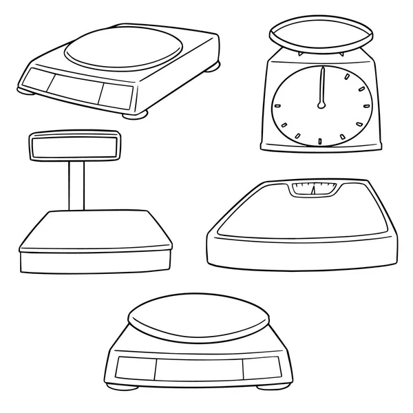 称重机矢量组 — 图库矢量图片