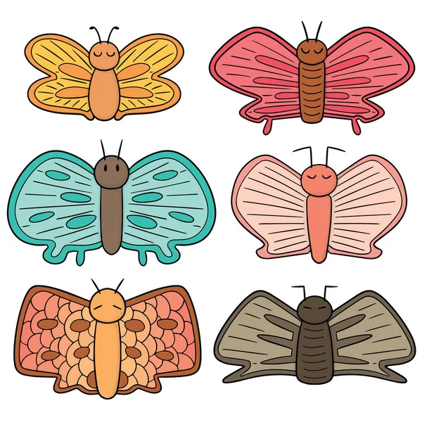 Vector Conjunto Mariposas — Archivo Imágenes Vectoriales