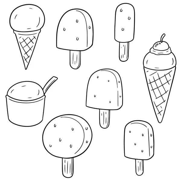 Conjunto Vectorial Helados — Archivo Imágenes Vectoriales