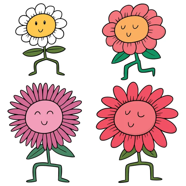 Vector Set Flowers — Stock Vector