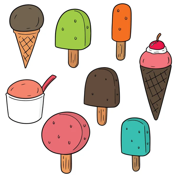 向量组的冰淇淋 — 图库矢量图片