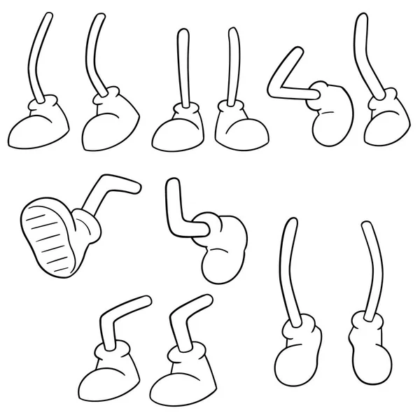 Vector Set Cartoon Leg — Stock Vector