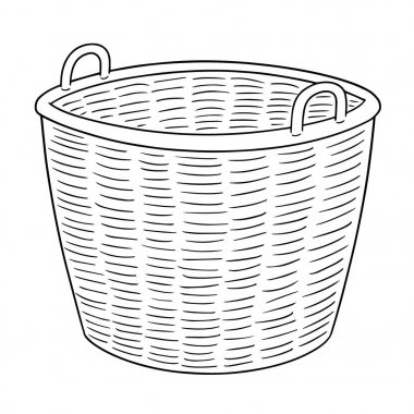 hasır sepet vektör kümesi