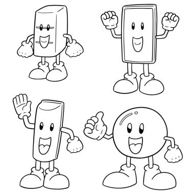 çikolata çizgi film dizi vektör