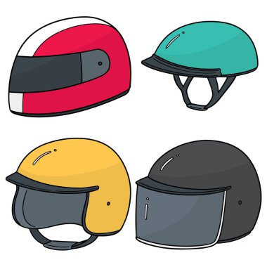 motosiklet kask vektör kümesi