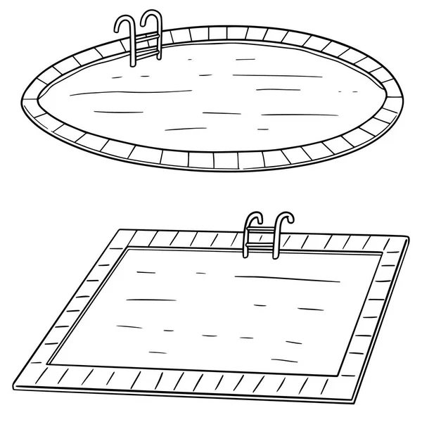 Ensemble Vectoriel Piscine — Image vectorielle