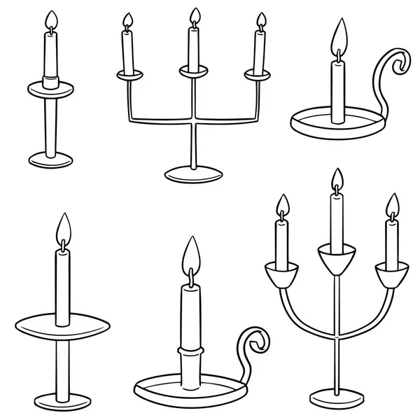 Vector Set Candle Stick — Stock Vector