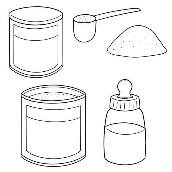 向量集的奶粉 — 图库矢量图片