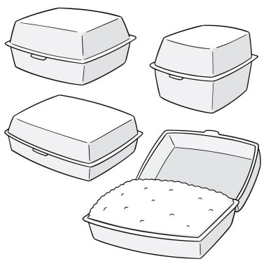 vektör set köpük kutusunun