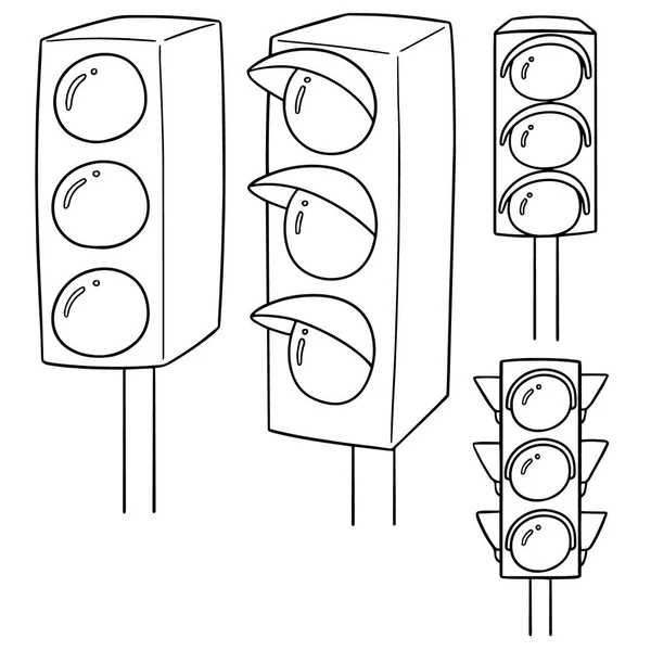 Vector Uppsättning Trafikljus — Stock vektor