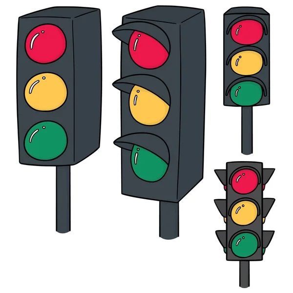 Vector Set Traffic Light — Stock Vector