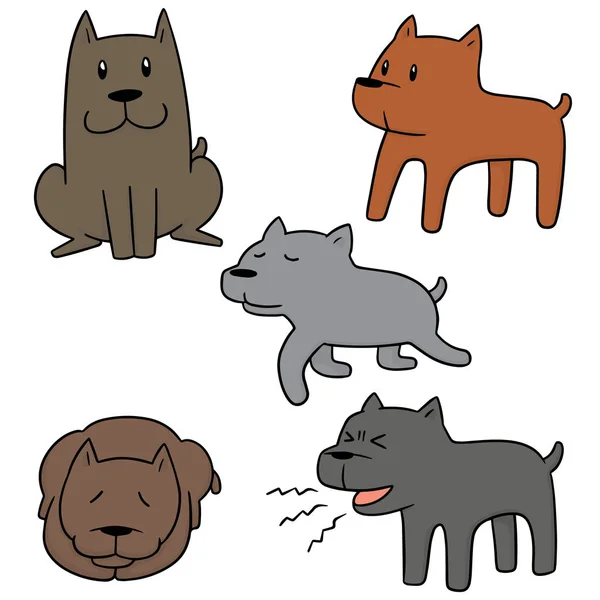 Vectorset Van Hond — Stockvector