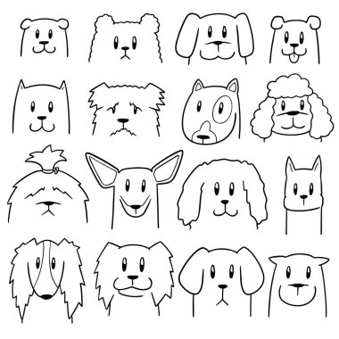 vektör köpek kümesi