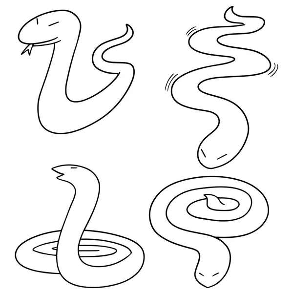 Vector Set Snakes — Stock Vector