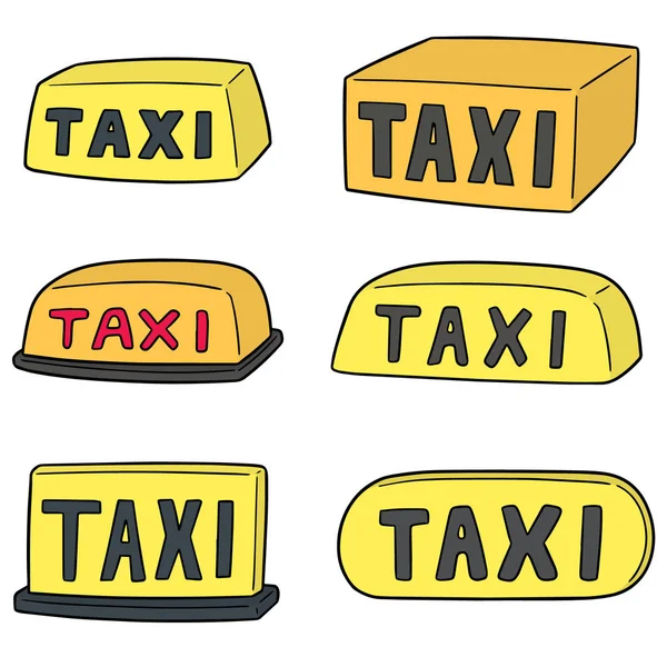 Vector Conjunto Señal Taxi — Archivo Imágenes Vectoriales